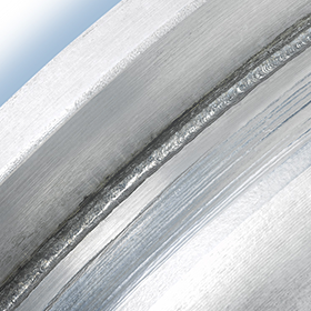 Amostra de solda a laser