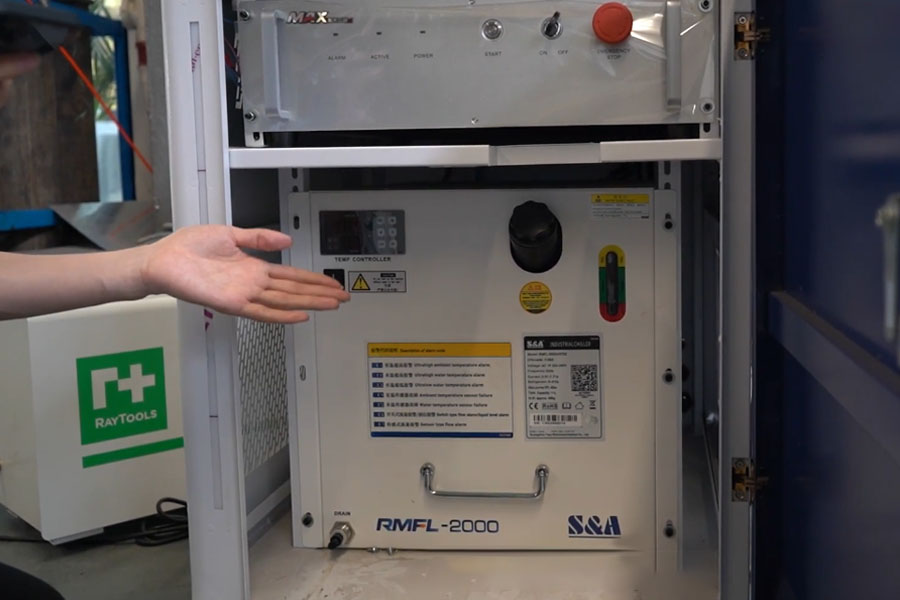 Sistema de resfriamento de soldagem a laser